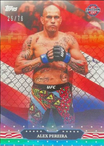 Alex Pereira 2026 Topps UFC Freedom 250 Base #7 Red