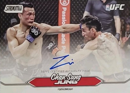 Chan Sung Jung 2025 Topps Stadium Club UFC Base Autographs #BCA-CSJ Gold Rainbow