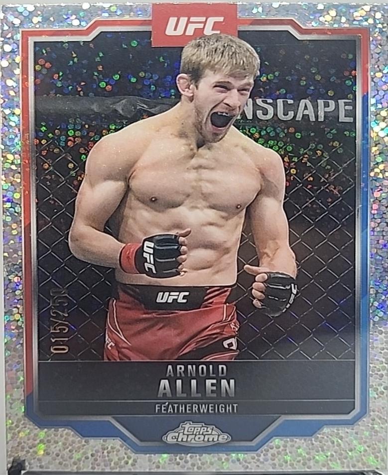 Arnold Allen 2025 Topps Chrome UFC Base #25 Speckle Refractor