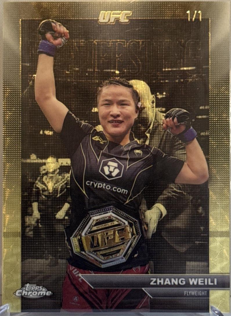 Zhang Weili 2026 Topps Chrome UFC Manifesting Moments #MM-7 Superfractor