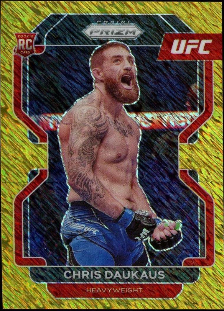 Chris Daukaus 2022 Panini Prizm UFC Base #199 Gold Shimmer