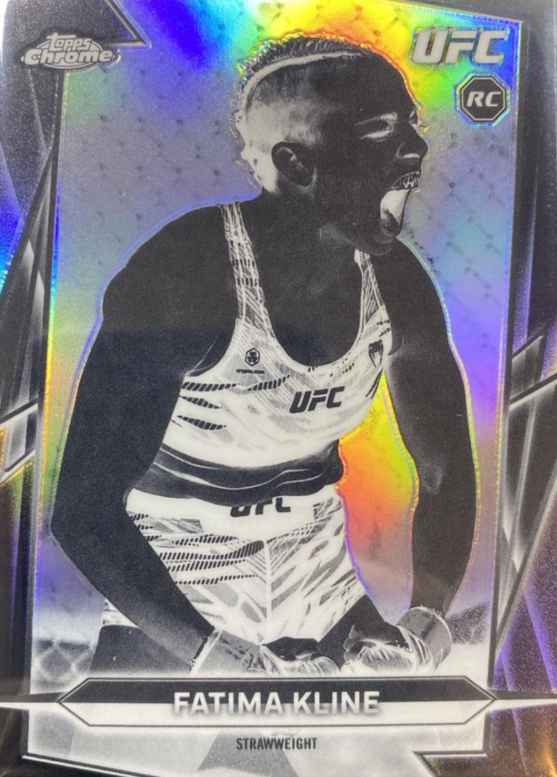 Fatima Kline 2026 Topps Chrome UFC Base #158 Negative Refractor