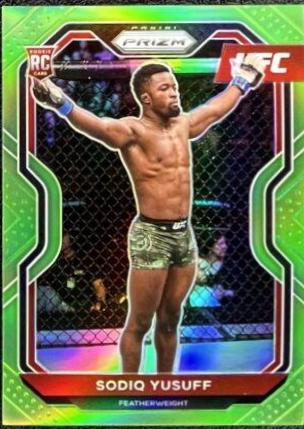 Sodiq Yusuff 2021 Panini Prizm UFC Base #71 Neon Green
