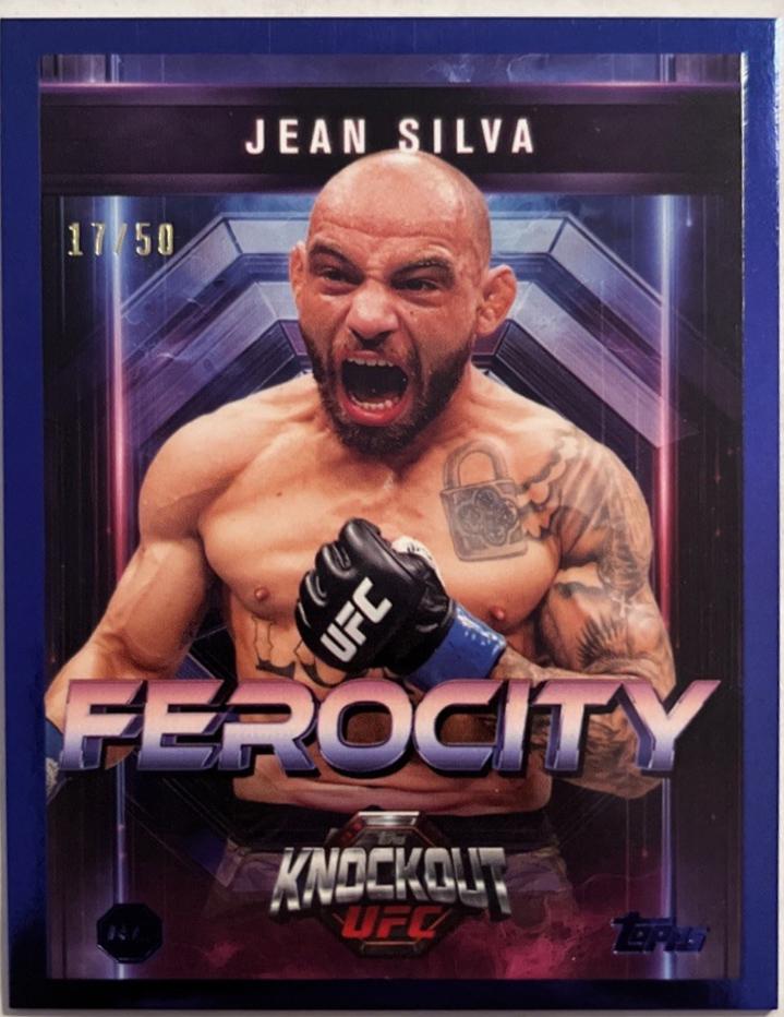 Jean Silva 2025 Topps Knockout UFC Ferocity #FE-5 Blue