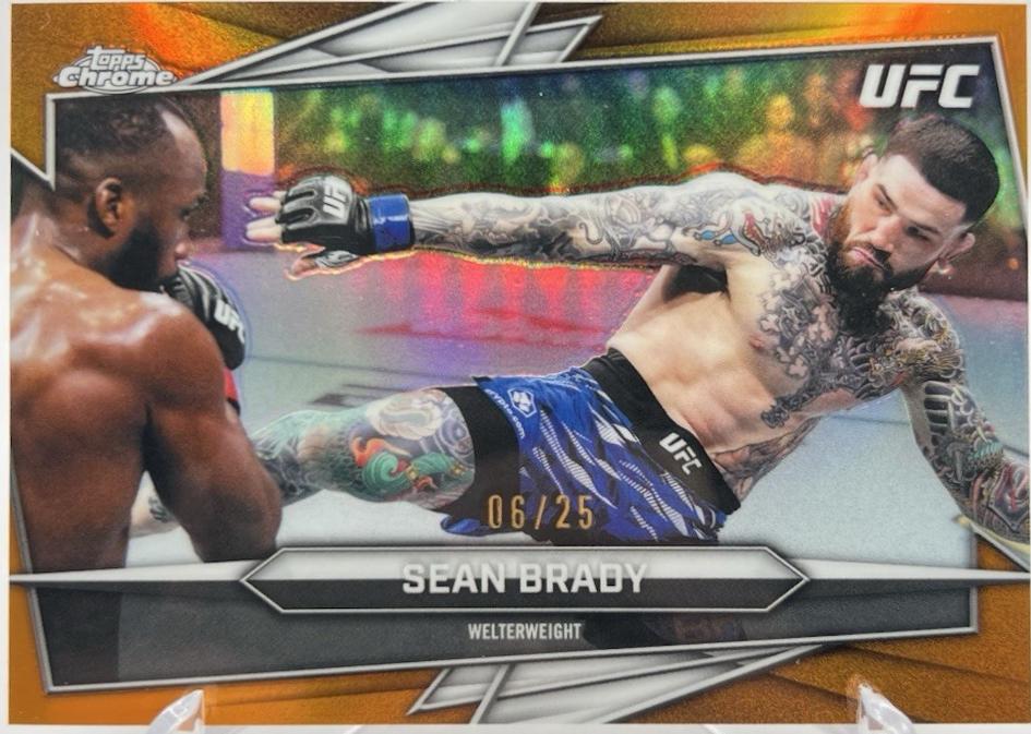 Sean Brady 2026 Topps Chrome UFC Base #106 Orange Refractor