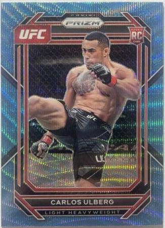 Carlos Ulberg 2023 Panini Prizm UFC Base #134 Blue Wave