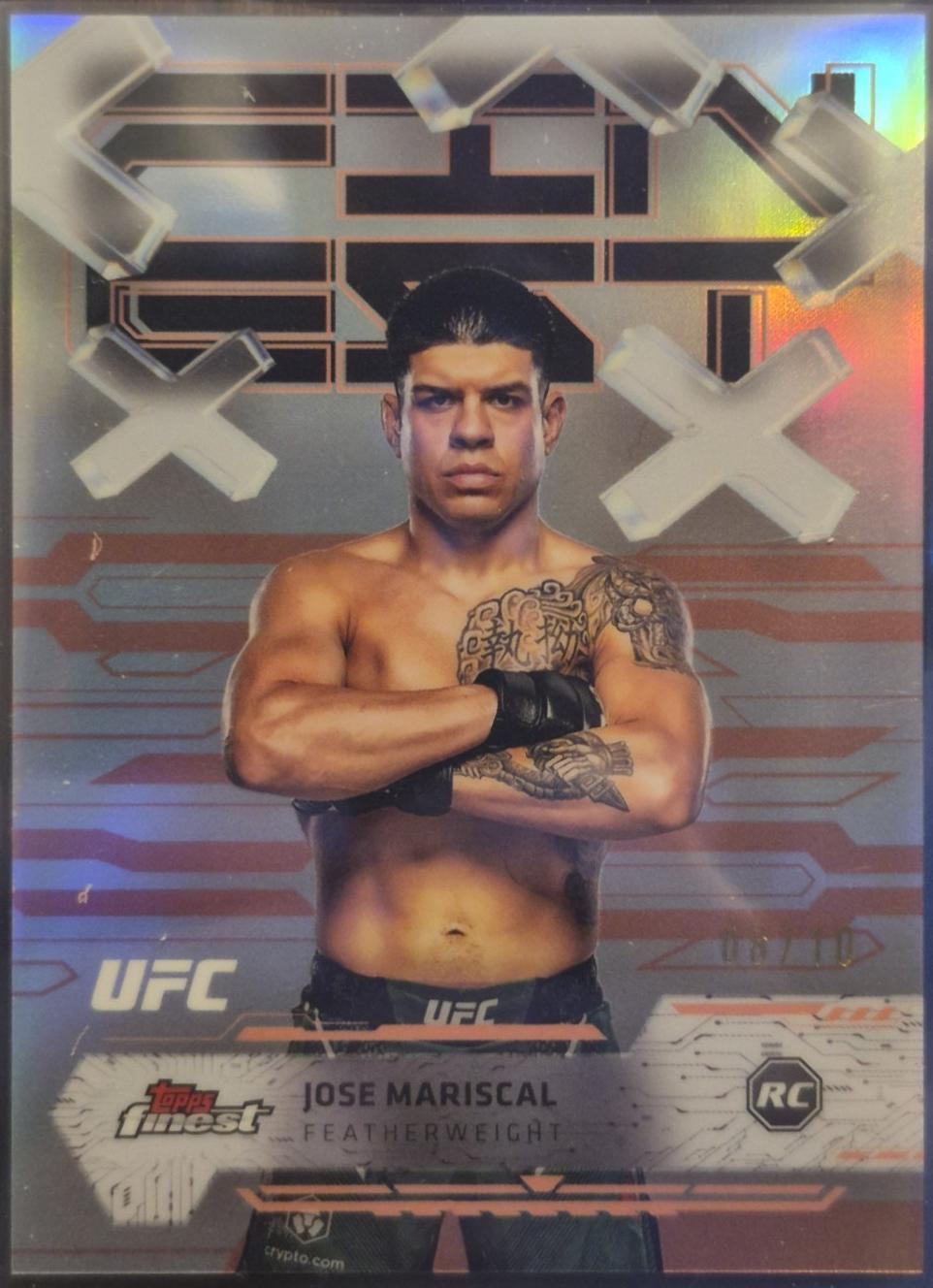 Jose Mariscal 2025 Topps Finest UFC Base Common #95 Red Refractor