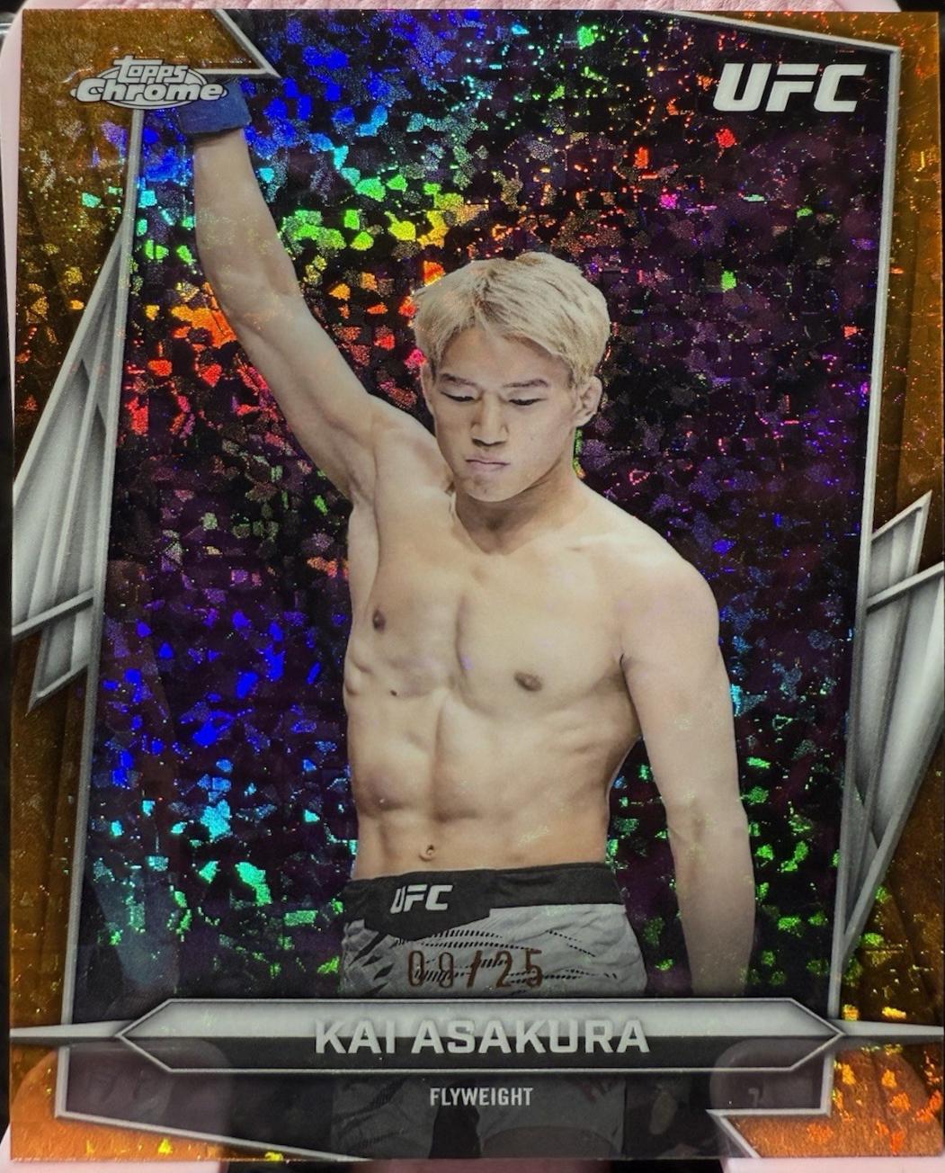 Kai Asakura 2026 Topps Chrome UFC Base #26 Orange Mini Diamonds Refractor