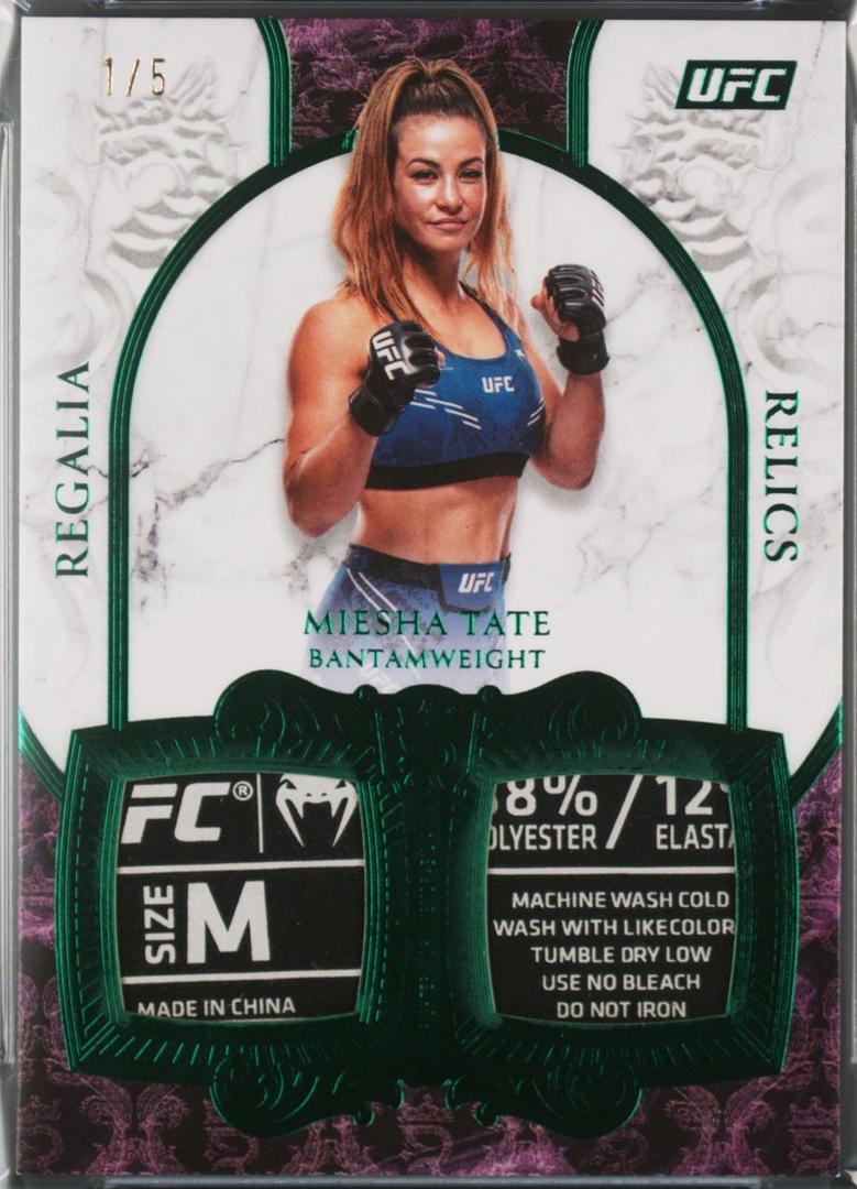 Miesha Tate 2025 Topps Royalty UFC Regalia Relics #RR-MT Green