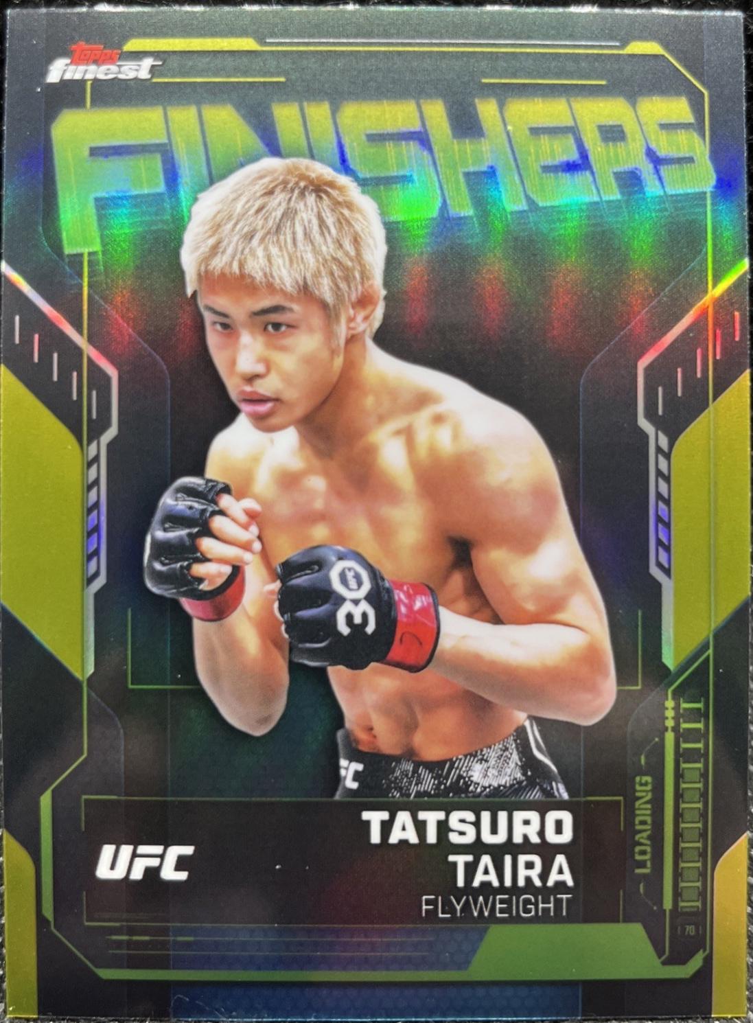 Tatsuro Taira 2025 Topps Finest UFC Finishers #FN-18 Refractor