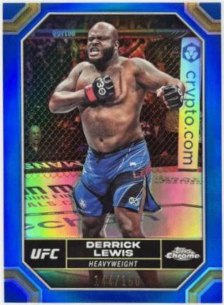 Derrick Lewis 2024 Topps Chrome UFC Base #59 Blue Refractor