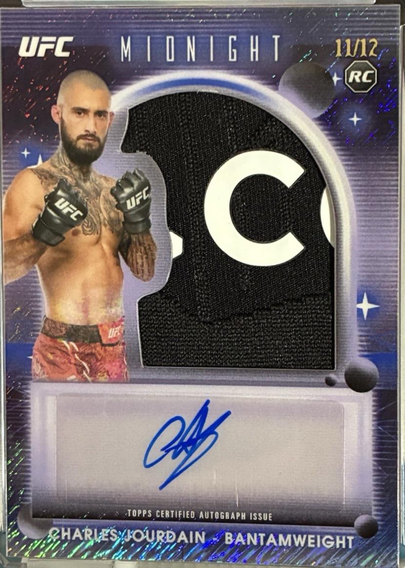 Charles Jourdain 2025 Topps Midnight UFC Rookie Relic Autographs #RRA-CJ Moon Beam