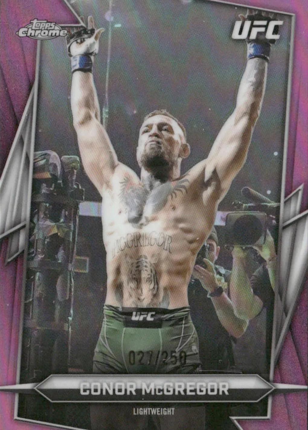Conor McGregor 2026 Topps Chrome UFC Base #5 Pink Refractor
