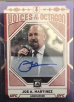 Joe A. Martinez 2022 Panini Donruss Optic UFC Voices of the Octagon Signatures #125 Purple
