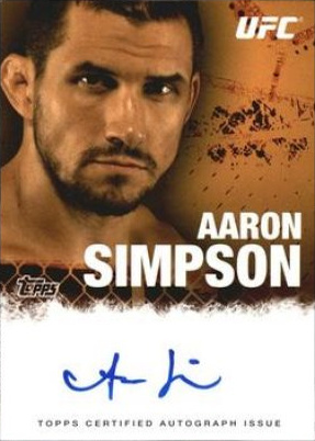 Aaron Simpson 2010 Topps UFC Fighter and Personalities Autographs #FA-ASI Red