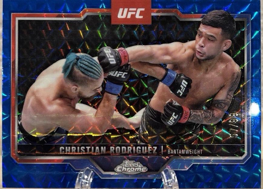 Christian Rodriguez 2025 Topps Chrome UFC Base #106 Blue Geometric Refractor