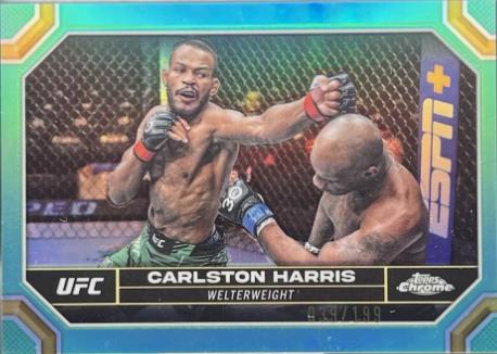 Carlston Harris 2024 Topps Chrome UFC Base #40 Aqua Refractor