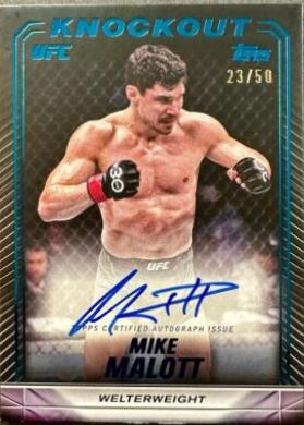 Mike Malott 2024 Topps Knockout UFC Knockout Autographs #KNA-MMT Blue