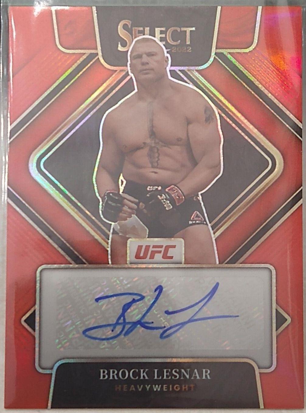 Brock Lesnar 2022 Panini Select UFC Signatures #25 Red