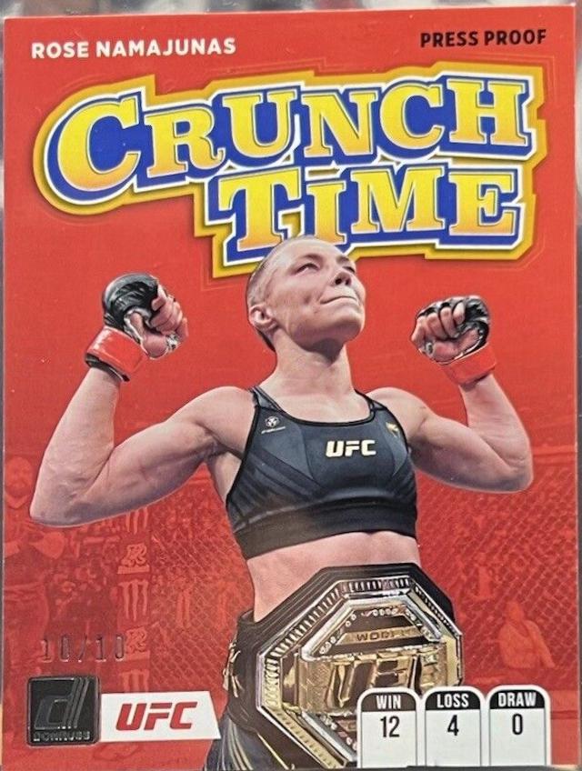 Rose Namajunas 2022 Panini Donruss UFC Crunch Time #7 Gold