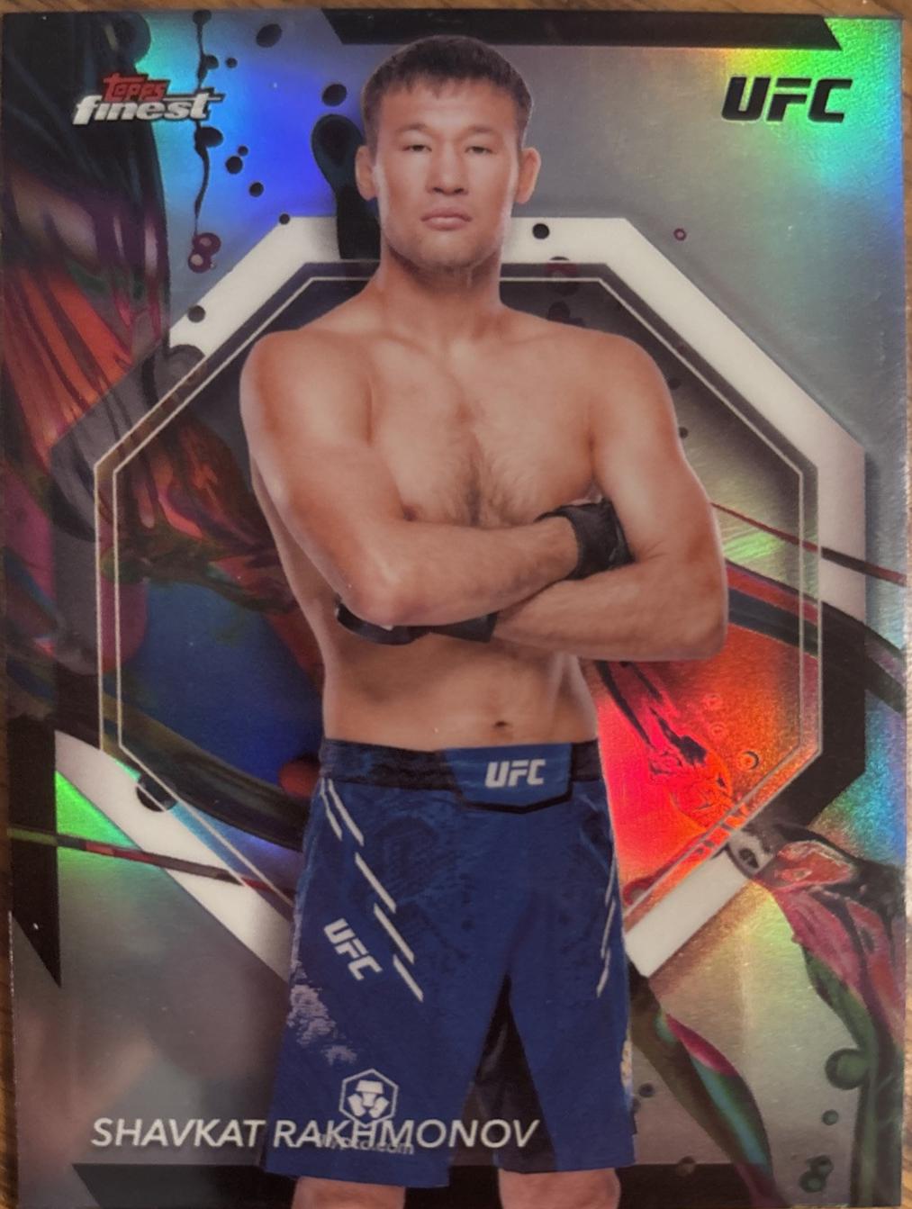 Shavkat Rakhmonov 2024 Topps Finest UFC Base Common #69 Refractor