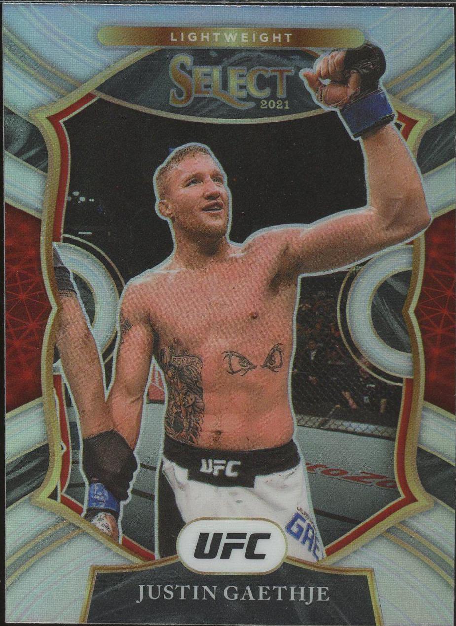 Justin Gaethje 2021 Panini Select UFC Concourse #95 Silver