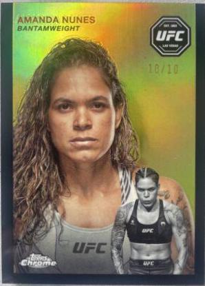 Amanda Nunes 2024 Topps Chrome UFC 1954 Topps #FFT-20 Black Refractor