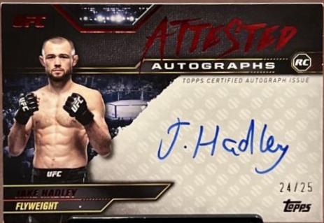 Jake Hadley 2024 Topps Knockout UFC Attested Autographs #ATT-JHY Red