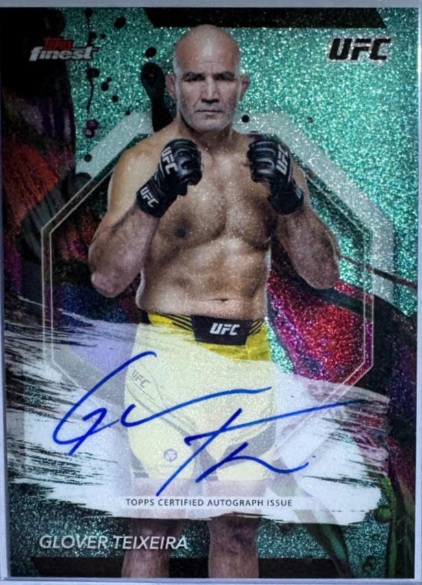 Glover Teixeira 2024 Topps Finest UFC Finest Autographs #FA-GTA Aqua Glitter Refractor