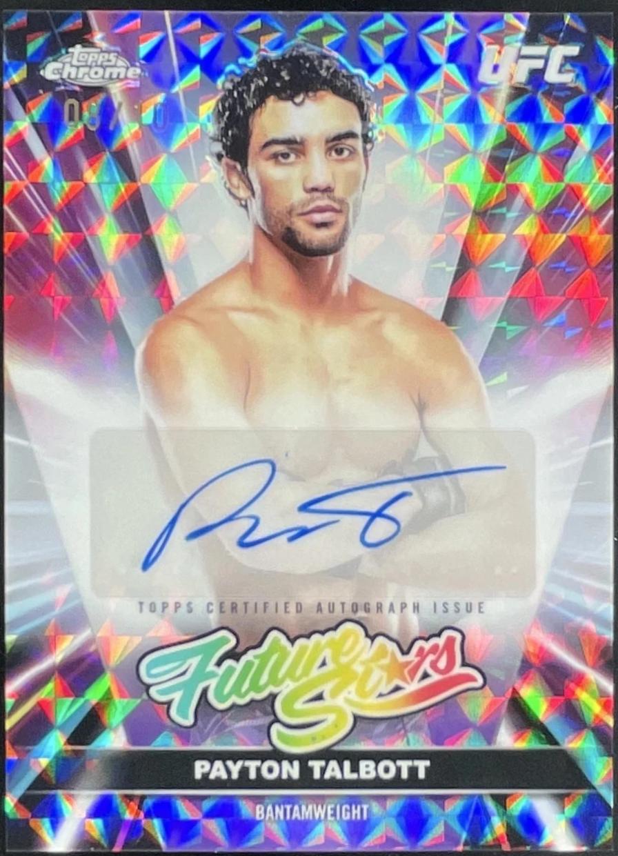 Payton Talbott 2026 Topps Chrome UFC Future Stars Autographs #FSA-PT Purple Geometric Refractor