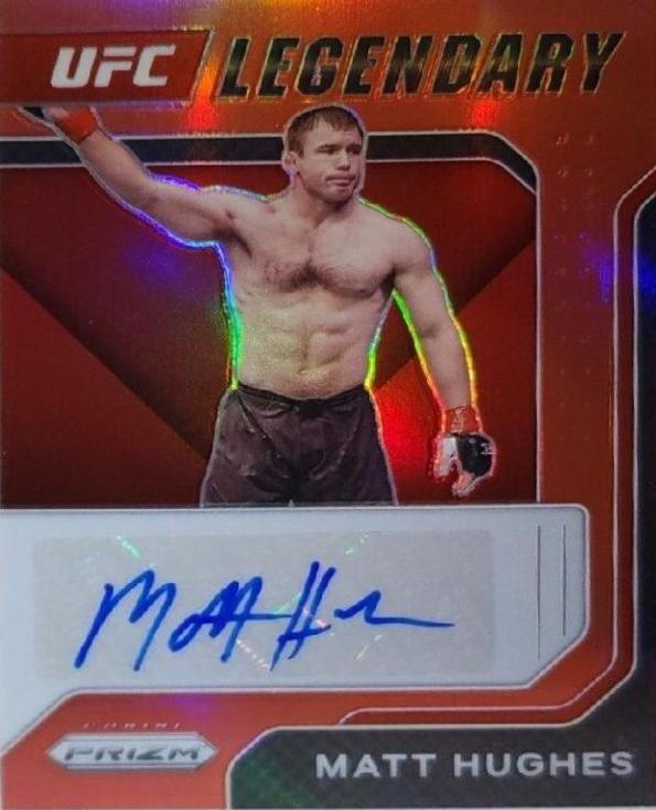 Matt Hughes 2022 Panini Prizm UFC Legendary Signatures #8 Red