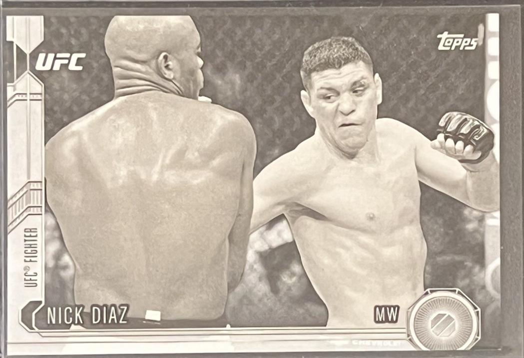 Nick Diaz 2015 Topps UFC Chronicles Base #14 Black and White