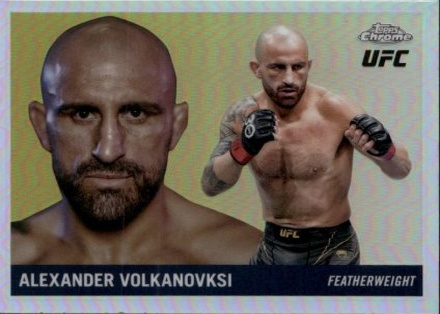 Alexander Volkanovski 2025 Topps Chrome UFC 1955 Topps #55T-2 Aqua Geometric