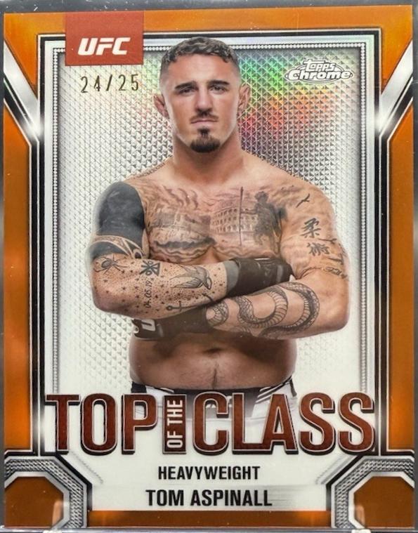 Tom Aspinall 2025 Topps Chrome UFC Top of the Class #TTC-14 Orange