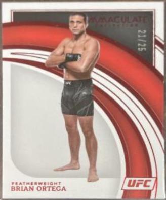 Brian Ortega 2022 Panini Immaculate UFC Base #46 Red