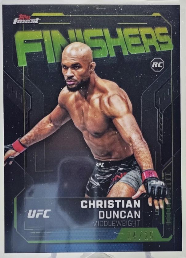 Christian Duncan 2025 Topps Finest UFC Finishers #FN-16 Black Refractor