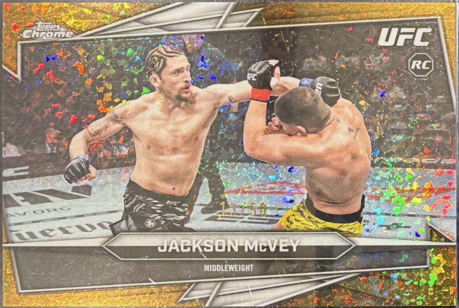Jackson McVey 2026 Topps Chrome UFC Base #133 Gold Refractor