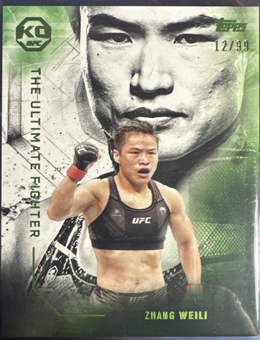 Zhang Weili 2025 Topps Knockout UFC The Ultimate Fighter #UF-13 Lime Green