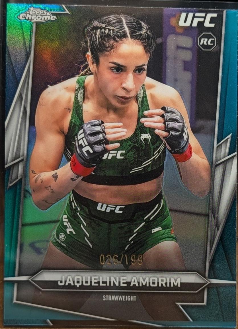 Jaqueline Amorim 2026 Topps Chrome UFC Base #182 Green Refractor