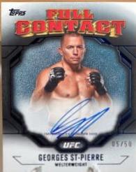 Georges St-Pierre 2024 Topps Knockout UFC Full Contact Autographs #FCA-GSP Platinum