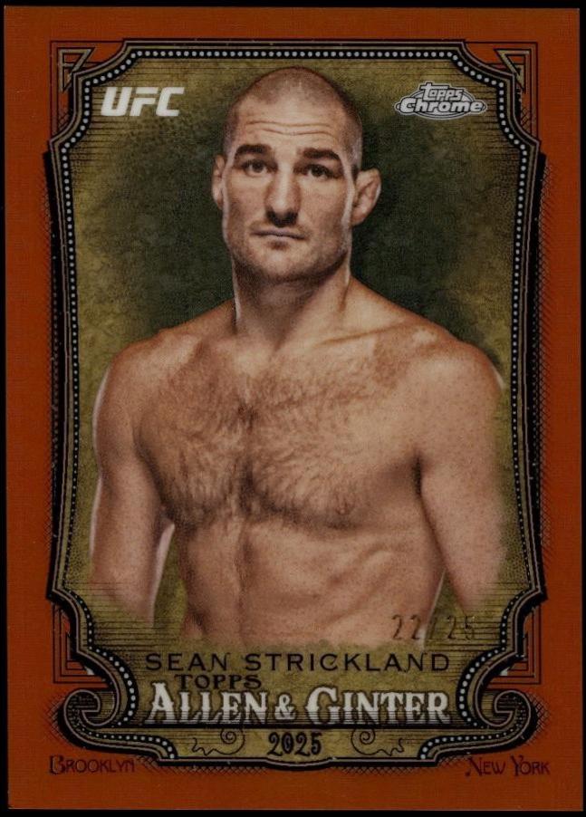 Sean Strickland 2025 Topps Chrome UFC Allen & Ginter #AAG-16 Orange