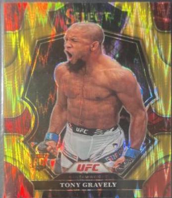 Tony Gravely 2023 Panini Select UFC Premier Level #191 Gold Flash