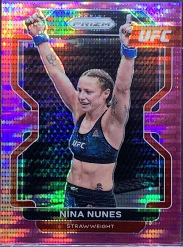 Nina Nunes 2022 Panini Prizm UFC Base #160 Pink Pulsar