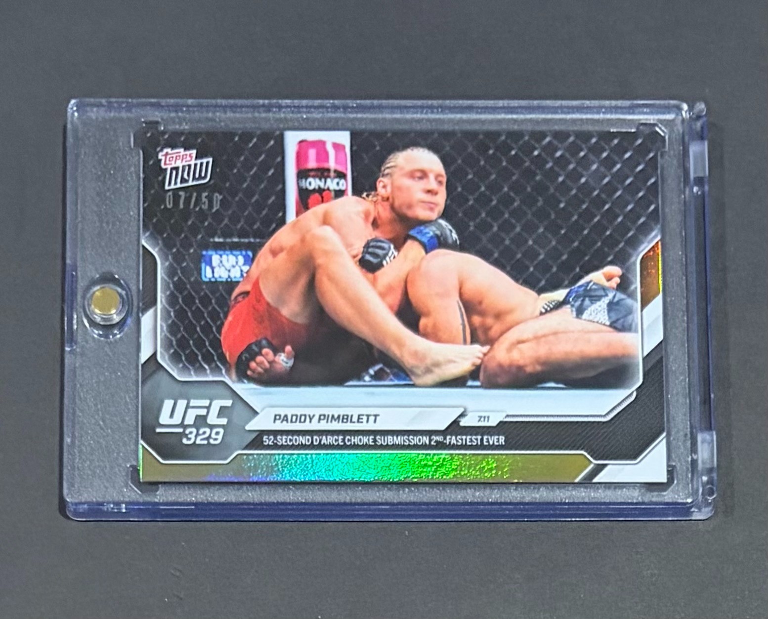 Paddy Pimblett Topps Now UFC Base #26 Gold Foil