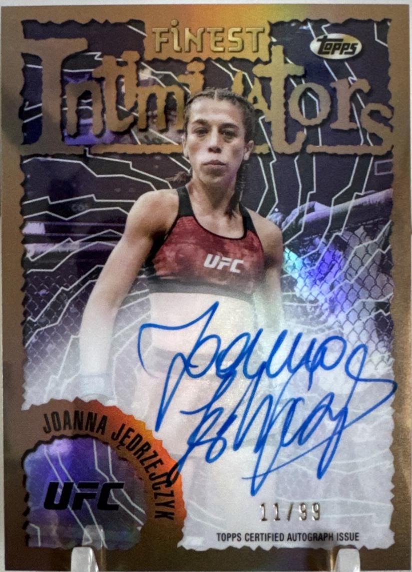 Joanna Jędrzejczyk 2024 Topps Finest UFC Intimidators Autographs #IA-JJK Refractor