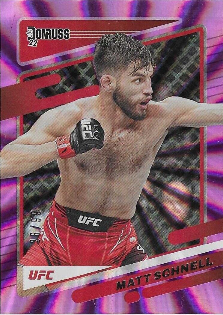 Matt Schnell 2022 Panini Donruss UFC Base #123 Purple Laser
