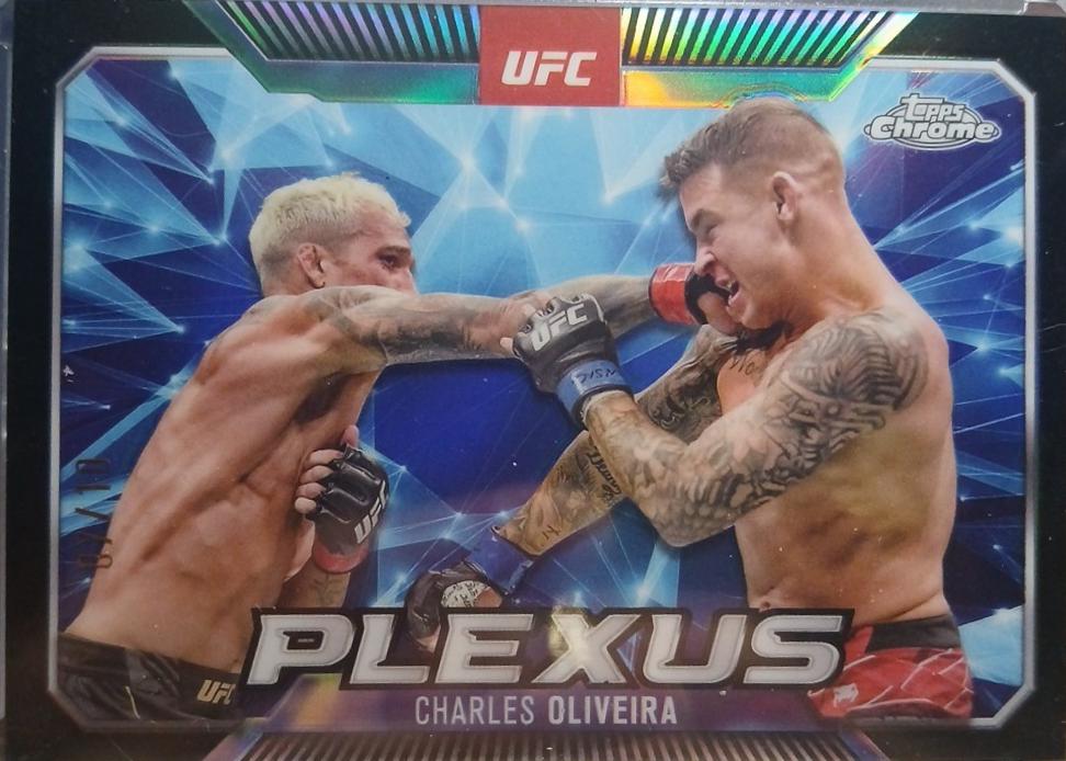 Charles Oliveira 2025 Topps Chrome UFC Plexus #PLX-3 Black & Gold Refractor