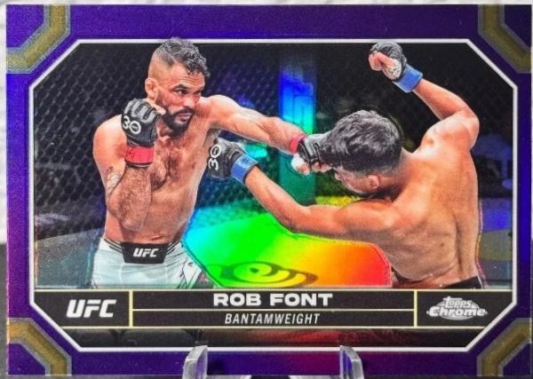 Rob Font 2024 Topps Chrome UFC Base #164 Purple Refractor