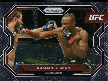 Kamaru Usman 2021 Panini Prizm UFC Base #151 Black
