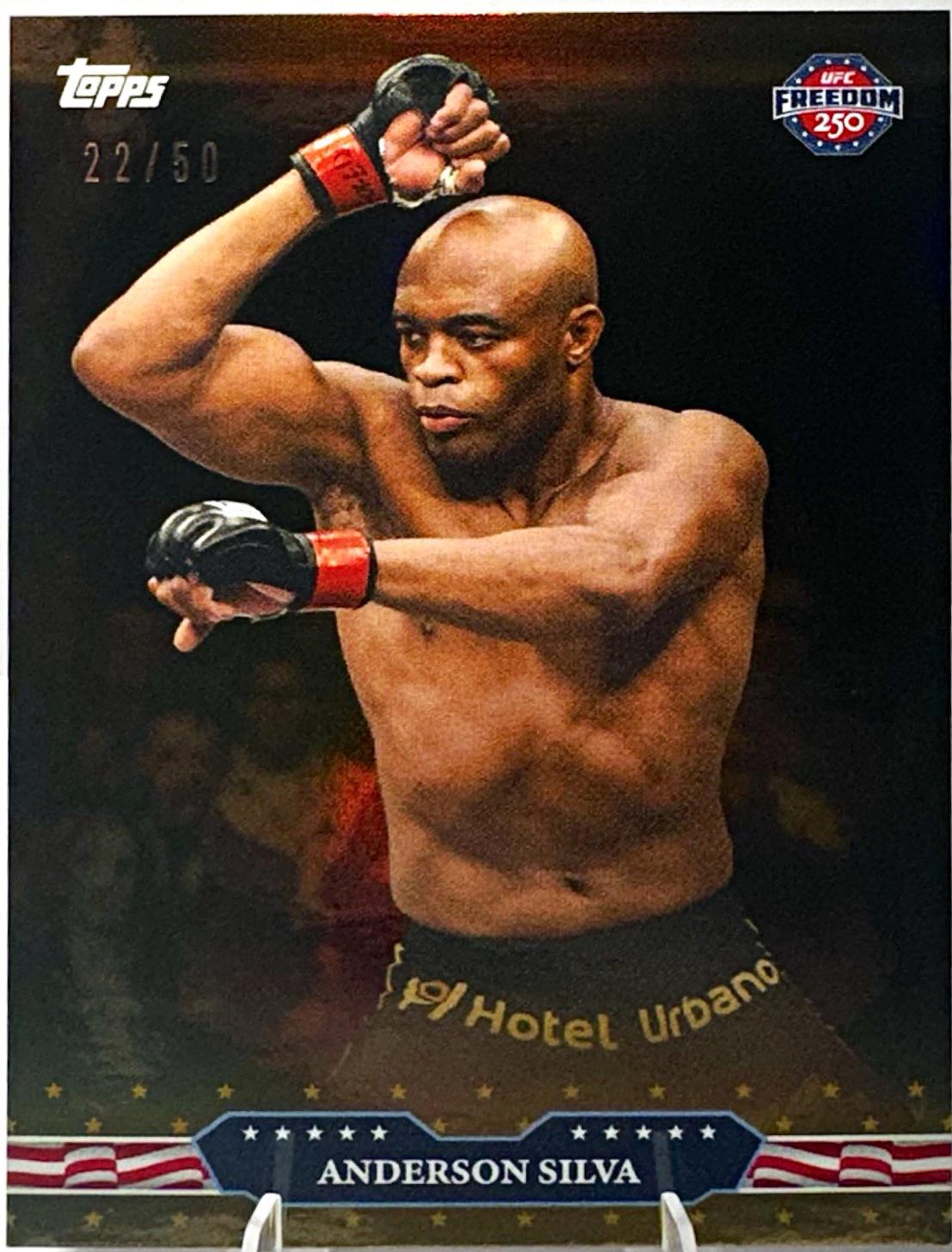 Anderson Silva 2026 Topps UFC Freedom 250 Base #3 Gold